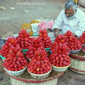 Strawberry Guy  on Delhi Streets ..Wow