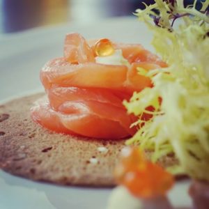 Tasmanian smoked salmon with Sour Cream